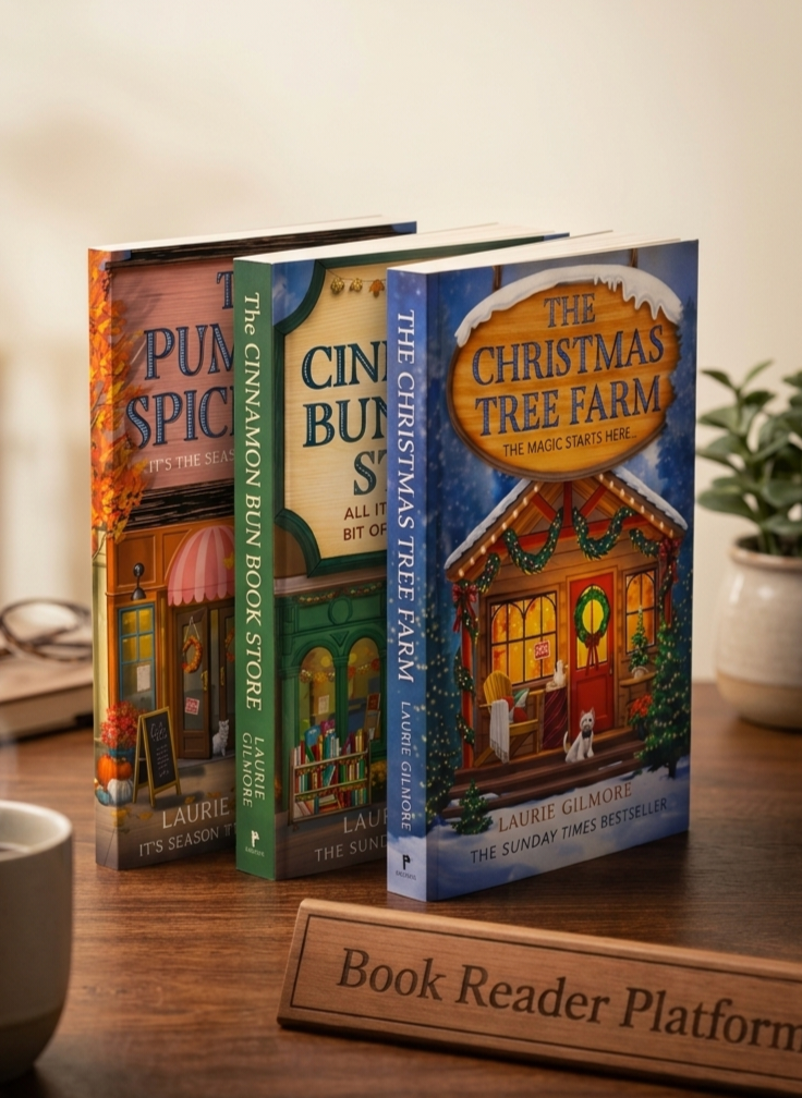 Dream Harbor Series: Pumpkin Spice Café + Cinnamon Bun Bookstore + Christmas Tree Farm by Laurie Gilmore